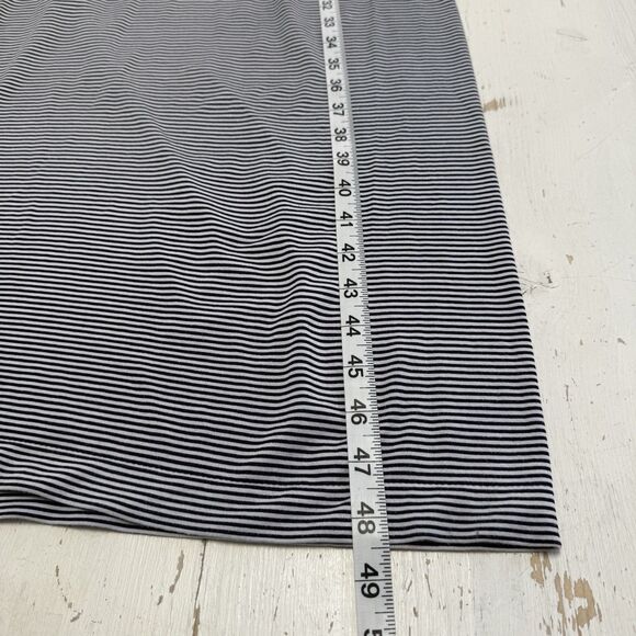 Lark & Grey Maxi Dress S Pullover Sleeveless Smocked Black Stripe Tank Stretchy - Picture 7 of 9